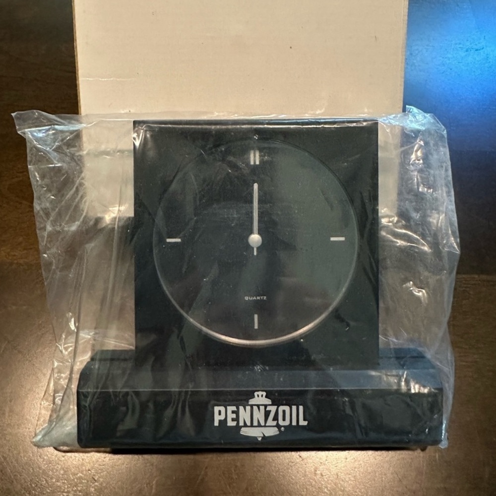 Pennzoil Black Desk Clock